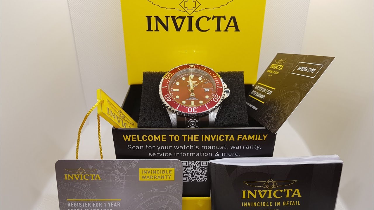 INVICTA GRAND DIVER Dual Time.Unboxing video asmr. Diver 100MT ...