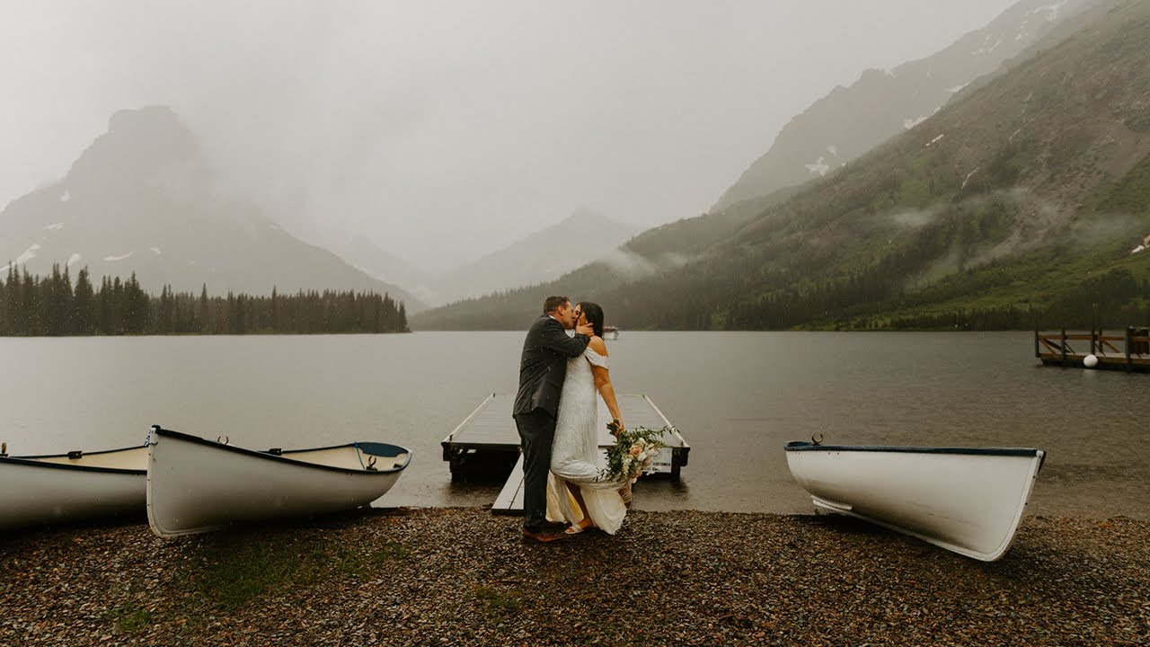 Gorgeous destination wedding at Summit Mountain Lodge in East Glacier + Two Medicine Lake