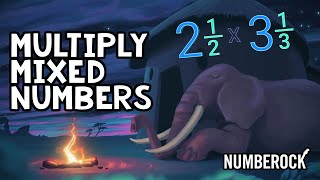 Multiplying Mixed Numbers Song for 5th Grade | Mixed Number Multiplication by NUMBEROCK