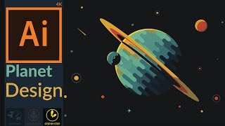 Designing a Fantasy planet in adobe illustrator CC  |flat design