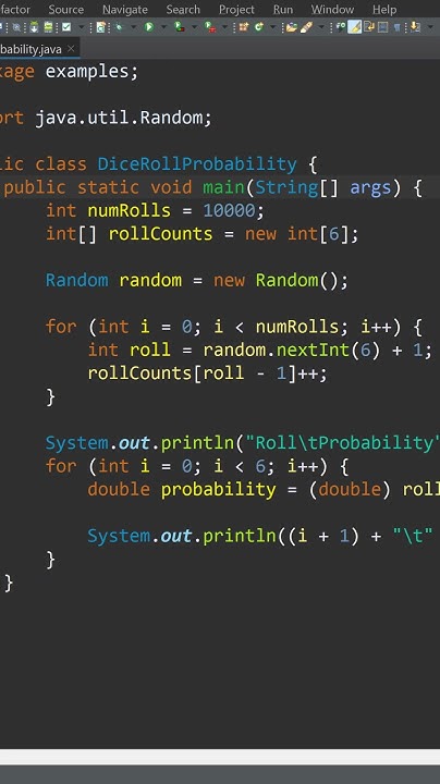 Dice Roll Probability | Java Tutorial #BuildYourCodeStyle - YouTube