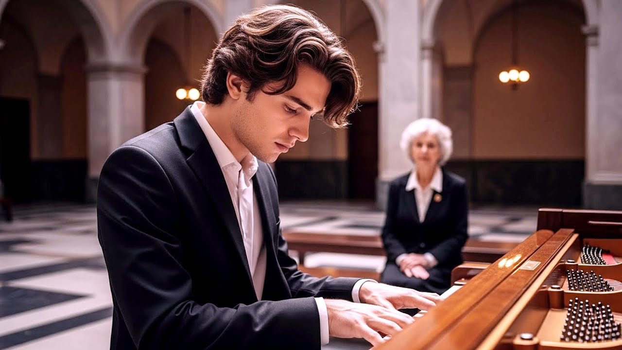 He Played Piano Solo in the Lobby — Then Everyone Froze When They Realized Who Was Sitting Behind…
