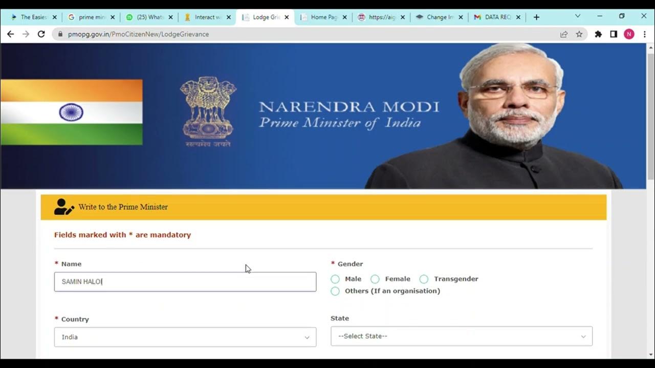 How to upload in PMO Grievance Portal YouTube