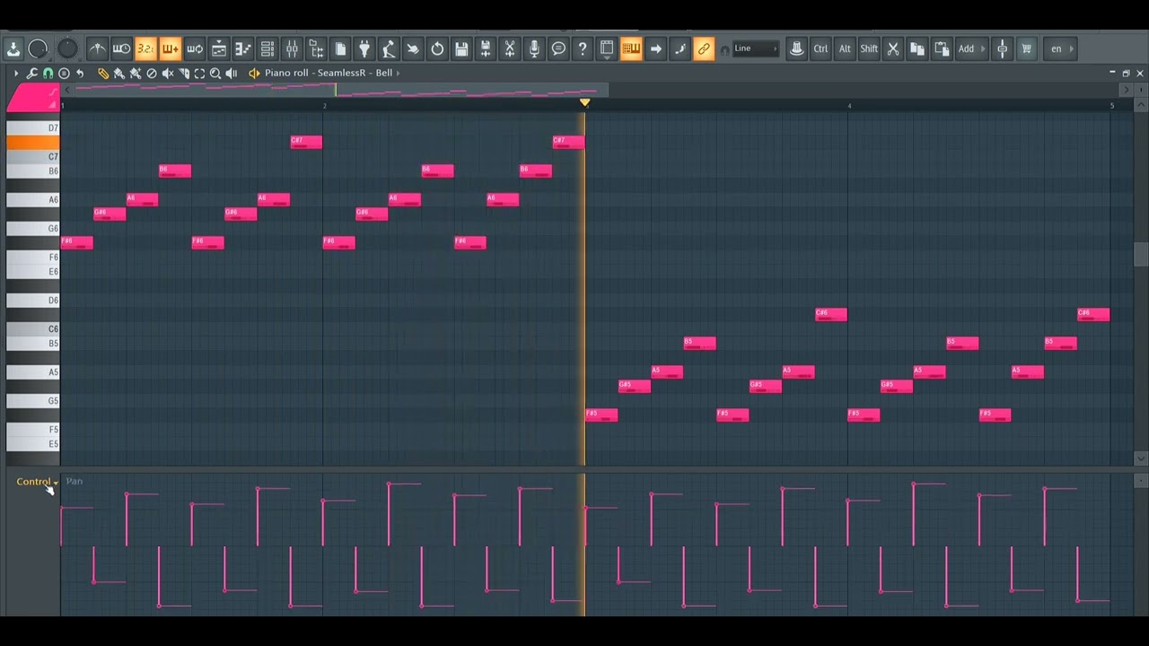 How To Make Hip Hop Bell Melody | Royalty Free Loops | BPM 64 | F# Minor | FL Studio