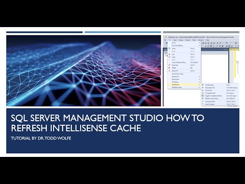 Sql Server Management Studio Tutorial - Refresh Intellisense Cache - Youtube
