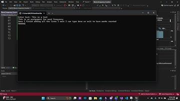 Assignment Word Frequency Counter using std::map