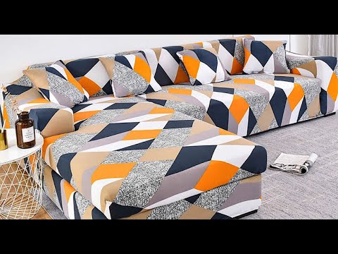 CHEAP SOFA COVER REVIEW u0026 INSTALL SPANDEX  Polyester Stretchable Cover  Affordable Cover  UAE