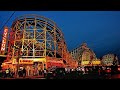 This video is allegedly about Coney Island (Luna Park + Deno's Wonder Wheel)