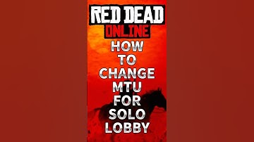 Red Dead Online - How to change MTU for solo lobby PS5 #reddeadonline #shorts #gaming #ps5