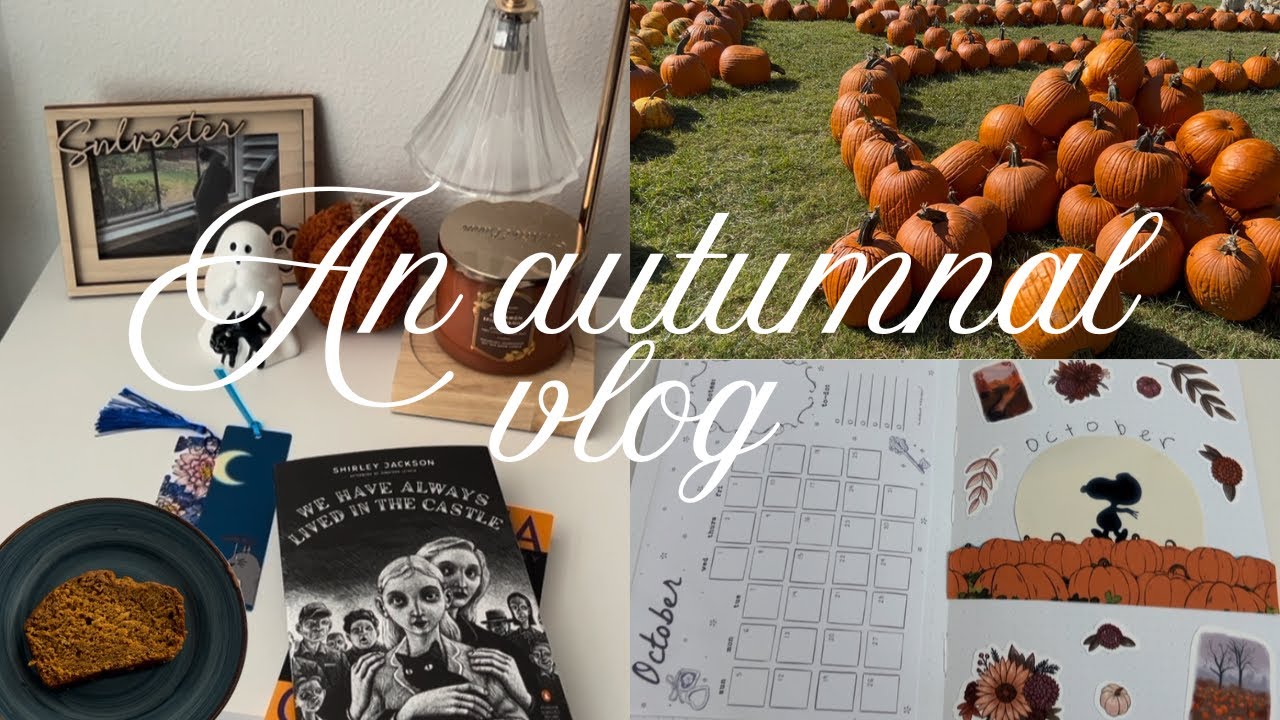 An autumnal vlog 🍁 pumpkin bread, a gothic read, October reset