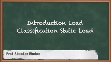 Introduction Load Classification Static Load | Introduction Machine Design | GATE Machine Design