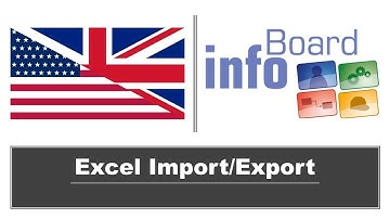 infoBoard: Excel Import/Export