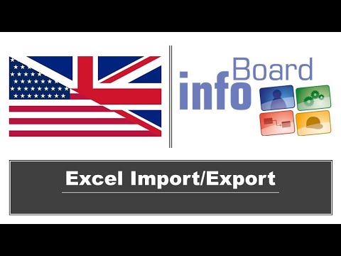 infoBoard: Excel Import/Export