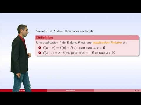 Espaces vectoriels - partie 6 : application linéaire (début)