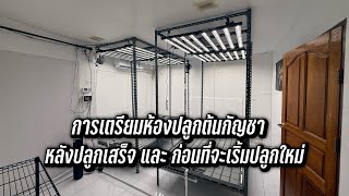 การเตรียมห้องปลูกต้นกัญชา หลังปลูกเสร็จ และ ก่อนจะเริ้มลงปลูกใหม่