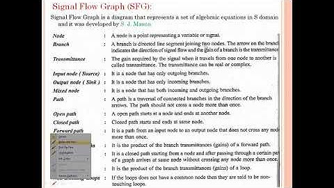 Signal Flow Graphs (SFG) concept basics & terms