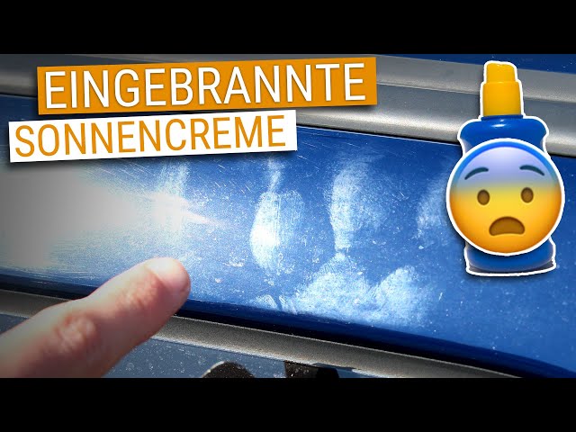 Matte Lackstellen, wahrscheinlich von Sonnencreme. Wie entfernen