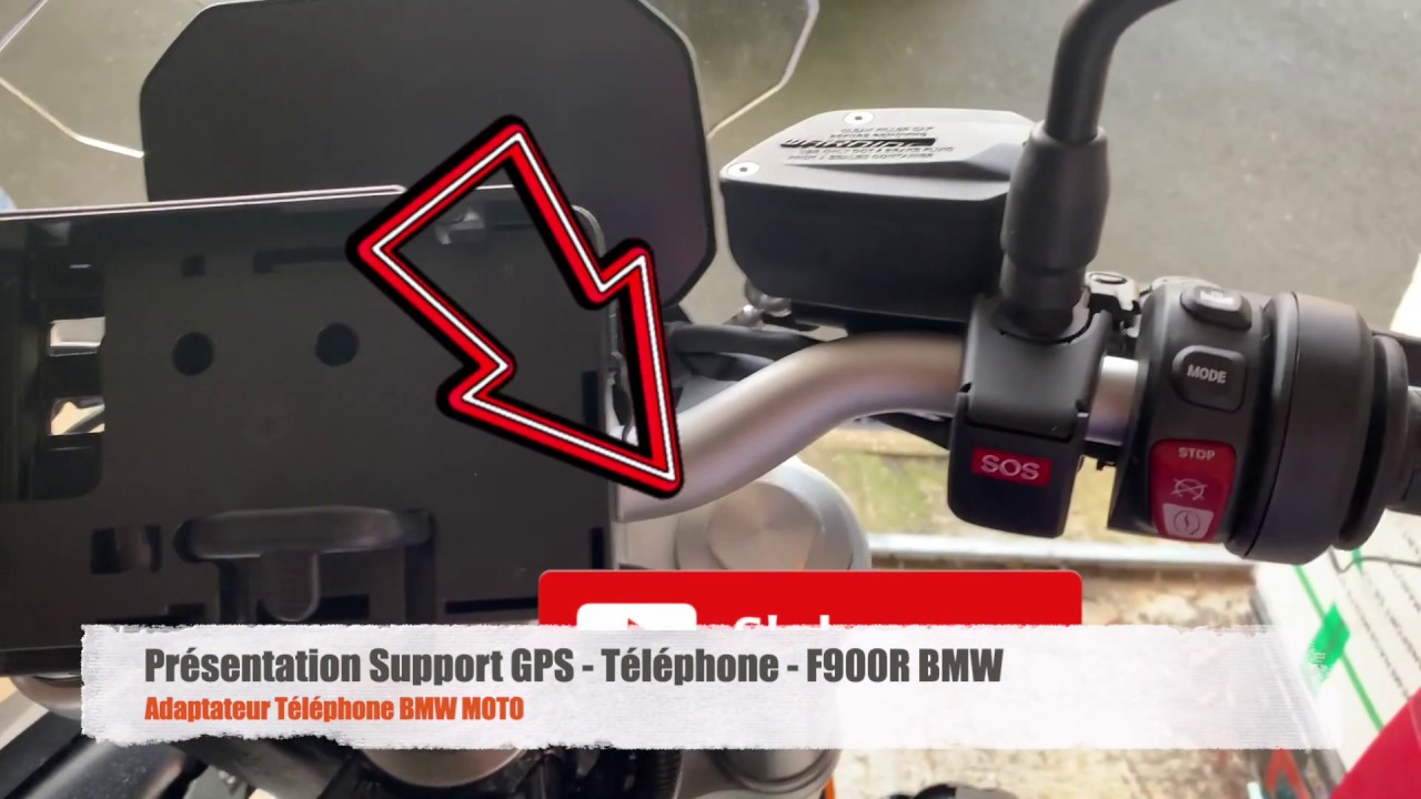 SUPPORT GPS TEL MOTO BMW F900R - YouTube