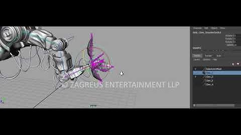 3D Robotic Hand Rigging - Maya