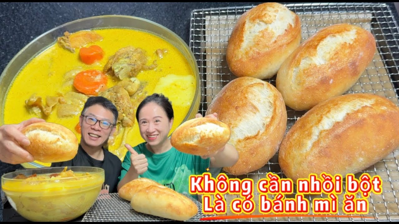 Bí quyết làm Bánh Mì Việt Nam không cần nhồi bột cách làm siêu nhàn là có ổ bánh mì giòn thơm ngon