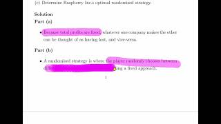 Game Theory - Randomized Strategies - Worked Example