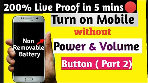 How to turn on a phone without power and volume buttons | Non Removable battery 🔴