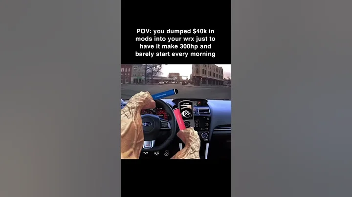 POV: you dumped $40k in mods into your WRX just to have it make 300hp