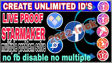 create multiple IDs on starmaker | how to create new id without multiple problum |starmaker
