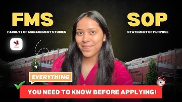 FMS Delhi SOP 2025 | How to Write Your SOP Properly For FMS Delhi | Tips and Mistakes to Avoid.