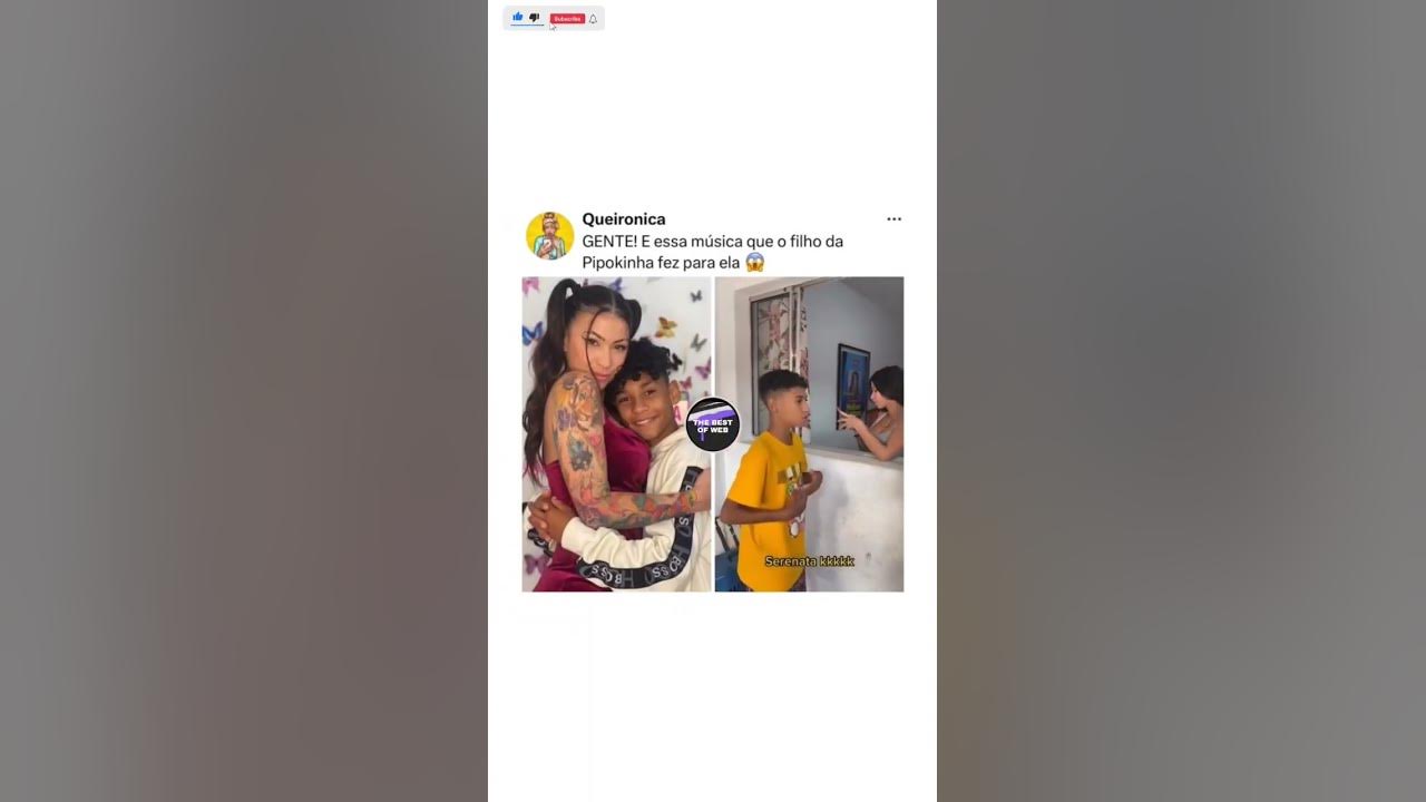 Filho de Mc Pipokinha faz uma paródia para a mãe, o que acharam? mcpipokinha YouTube Filho de Mc Pipokinha faz uma paródia para a mãe, o que acharam? mcpipokinha YouTube