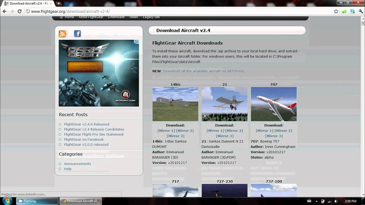 Flightgear Install & setup - YouTube