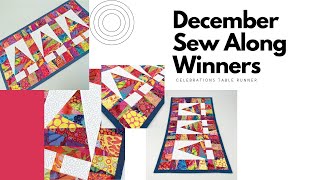Machine Embroidery Sew Along Celebrations Table Runner Winners - December 2021