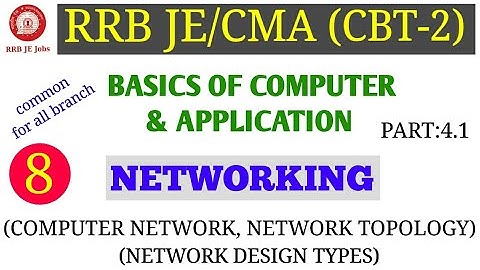 COMPUTER NETWORKING (TOPOLOGY, NETWORK DESIGN TYPES) FOR RRB JE/CMA CBT-2