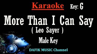 More Than I Can Say (Karaoke) Leo Sayer Male key G