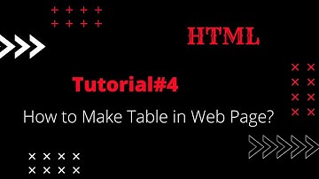 How to make Table on Web page? | Urdu/Hindi Tutorial | HTML Tutorial#4