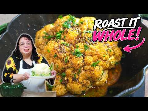 Whole Roasted Cauliflower in a Staub Cast Iron Pumpkin 🍂