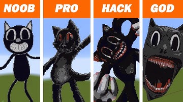 Minecraft Pixel Art NOOB VS PRO VS HACKER 🐈‍⬛ Cartoon Cat in Minecraft