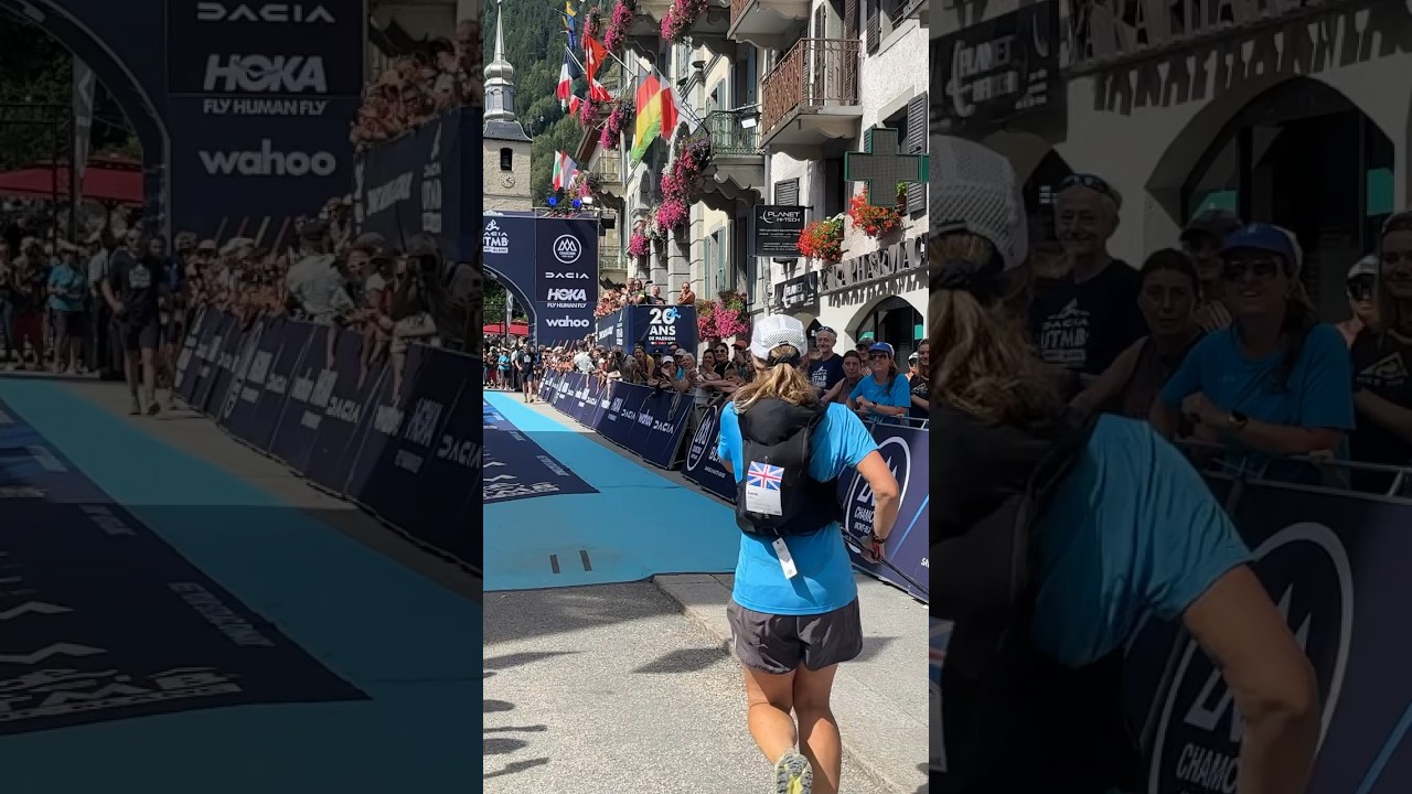 Sarah finishing UTMB .. my hero 🥰