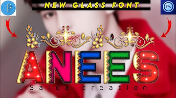New multicolor glass font editing|| pixelLab and ps cc || name editing
