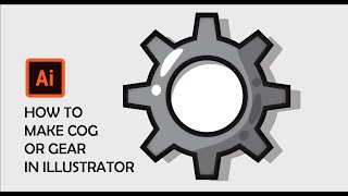 Learn How to make a COG/GEAR Settings icon in Adobe Illustrator | AsapSTUDIOS