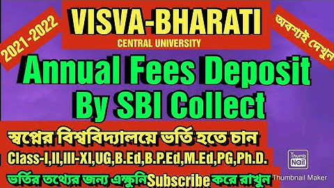 Annual Fees Deposit Patha Bhavana Siksha Satra by Mobile ||By SBI Collect || Visva Bharati Admission