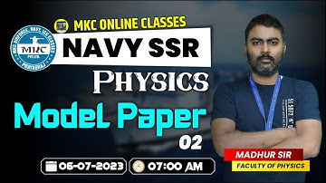 NAVY SSR MODEL PAPER 2023 | Agniveer Navy SSR Physics Model Paper | Navy Question Paper 2023
