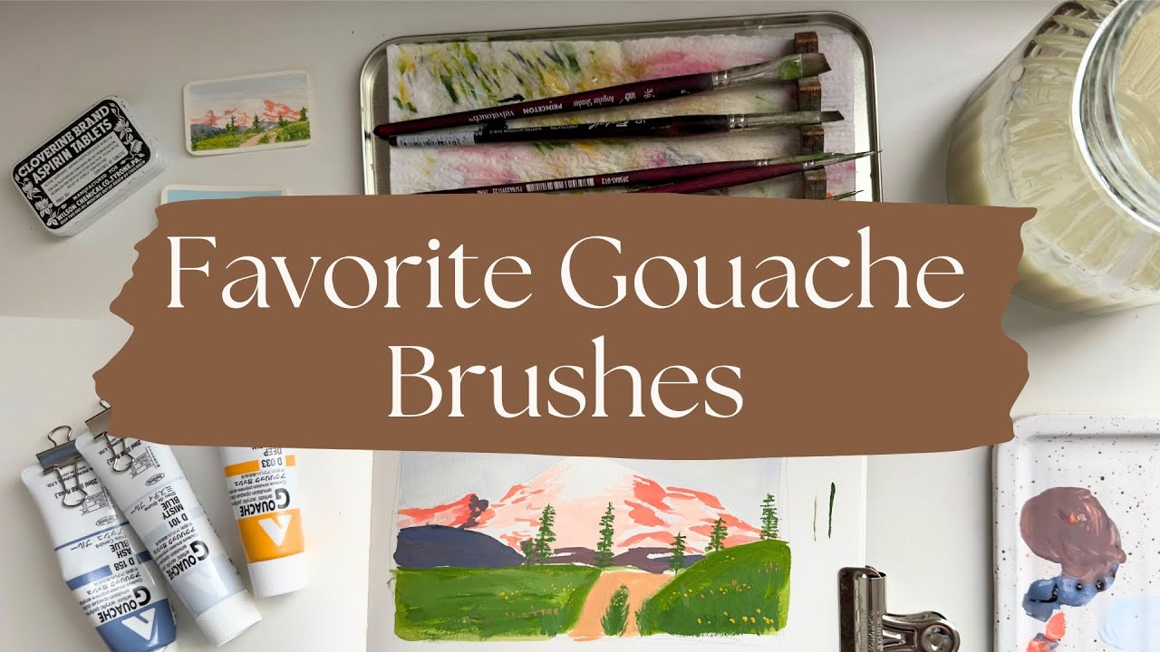 My Favorite Gouache Brushes + Demo Painting
