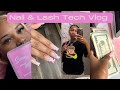 Nail  lash tech vlog  day in the life  full day of clients  starbucks  cooking