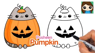 How to Draw Pumpkin Pusheen  Halloween