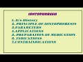 #electrotherapy - IONTOPHORESIS , it's indications, contraindications and principle