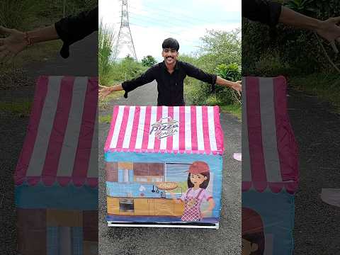 making mini pizza tent house #shorts