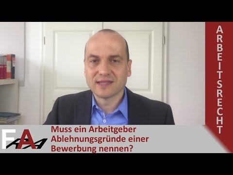 Bewerbung - muss der Arbeitgeber die Ablehnungsgründe nennen?