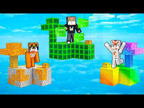 KITA BATTLE SKYBLOCK MISKIN VS AVARITIA VS HACKER DI MINECRAFT!!