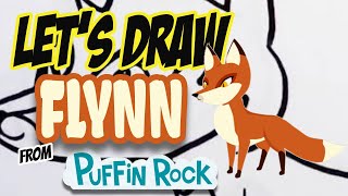Famous Drawing Flynn from Puffin Rock with basic shapes and lines Profile